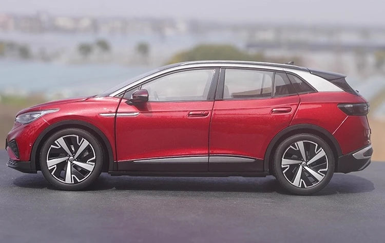 [OEM] 1:18 Volkswagen 2020 ID.4X rosso modellino di auto Die-Cast