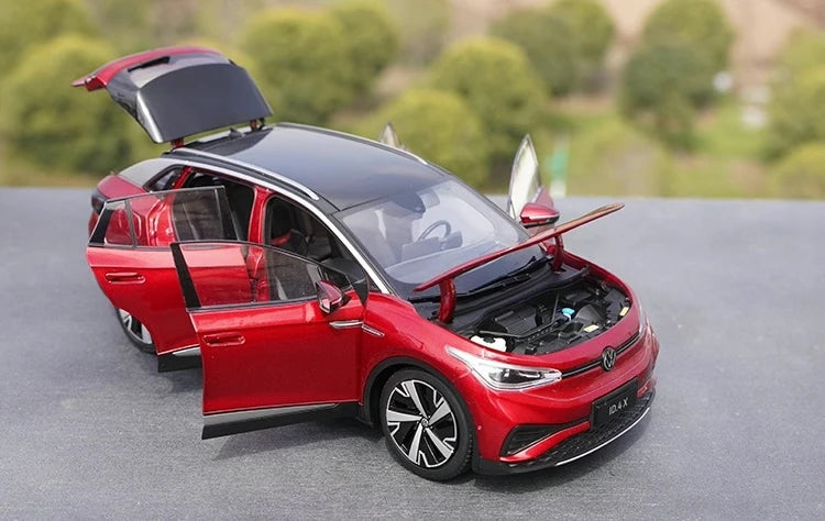 [OEM] 1:18 Volkswagen 2020 ID.4X rosso modellino di auto Die-Cast