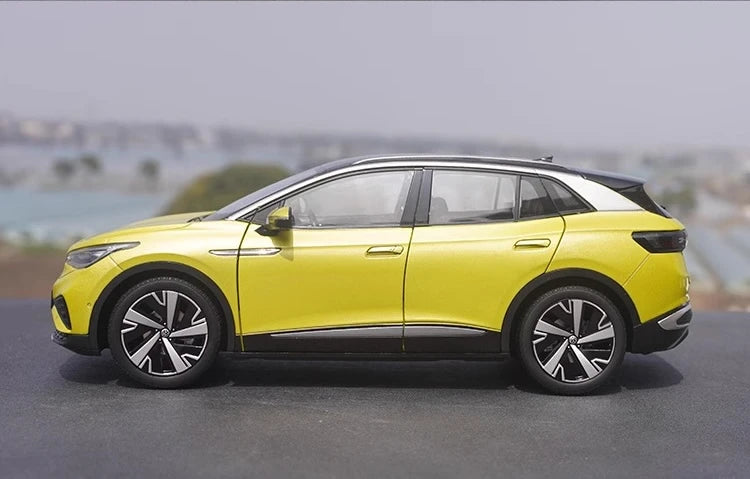 [OEM] 1:18 Volkswagen 2020 ID.4X giallo modellino di auto Die-Cast