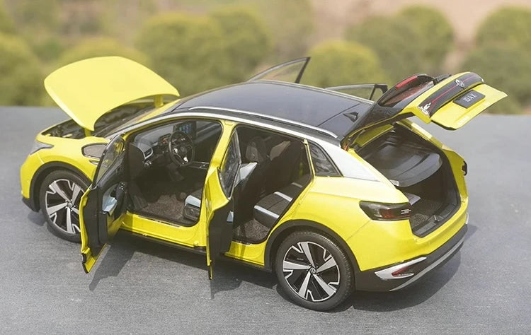 [OEM] 1:18 Volkswagen 2020 ID.4X giallo modellino di auto Die-Cast
