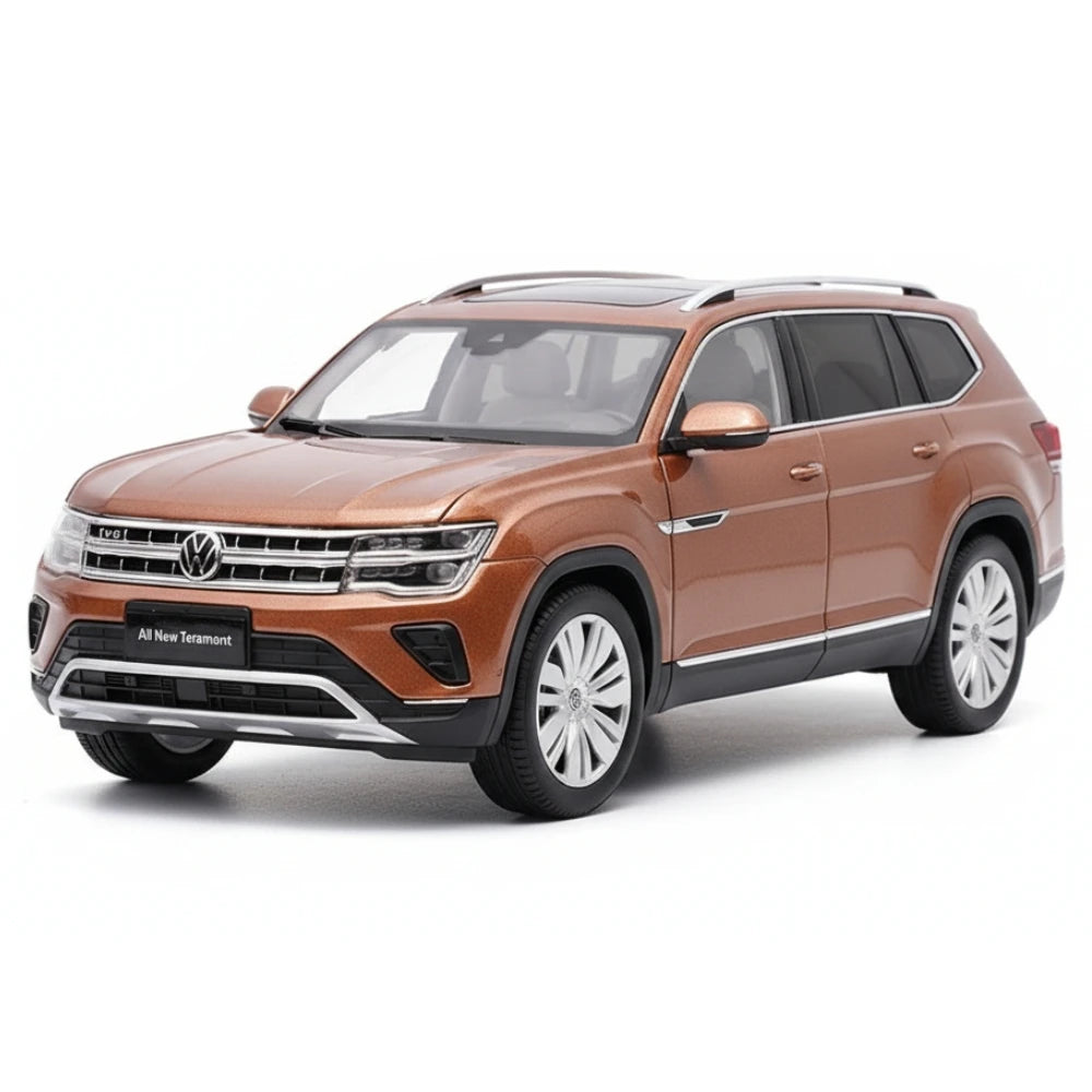 [OEM] 1:18 Volkswagen 2021 Atlas Teramont Brown Model Car Die-Cast