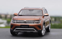[OEM] 1:18 Volkswagen 2021 Atlas Teramont Brown Model Car Die-Cast