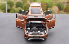 [OEM] 1:18 Volkswagen 2021 Atlas Teramont Brown Model Car Die-Cast