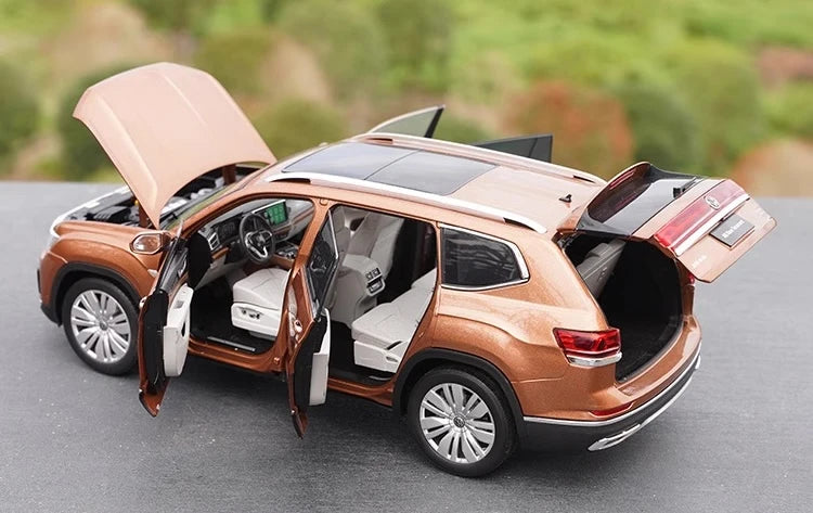 [OEM] 1:18 Volkswagen 2021 Atlas Teramont Brown Model Car Die-Cast