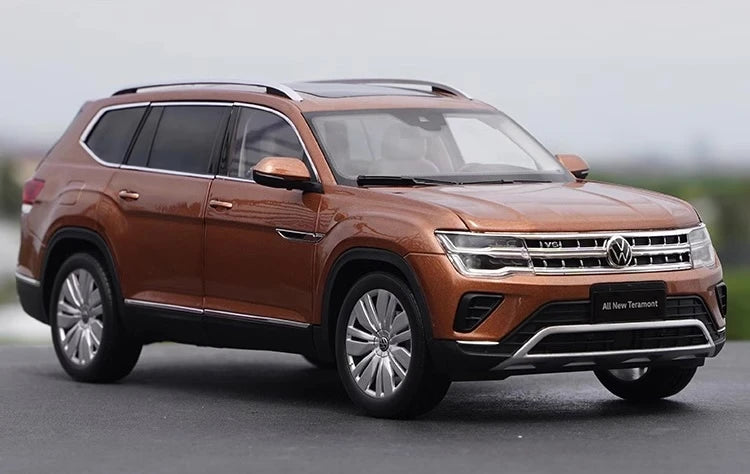 [OEM] 1:18 Volkswagen 2021 Atlas Teramont Brown Model Car Die-Cast