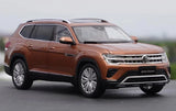 [OEM] 1:18 Volkswagen 2021 Atlas Teramont ブラウン モデルカー Die-Cast