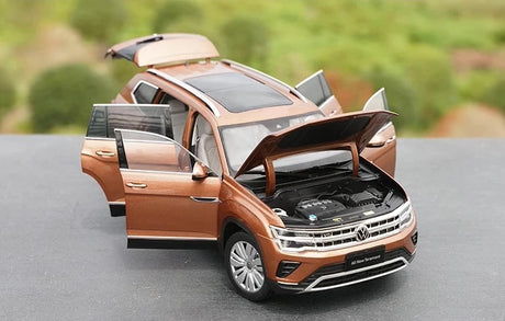 [OEM] 1:18 Volkswagen 2021 Atlas Teramont Brown Model Car Die-Cast