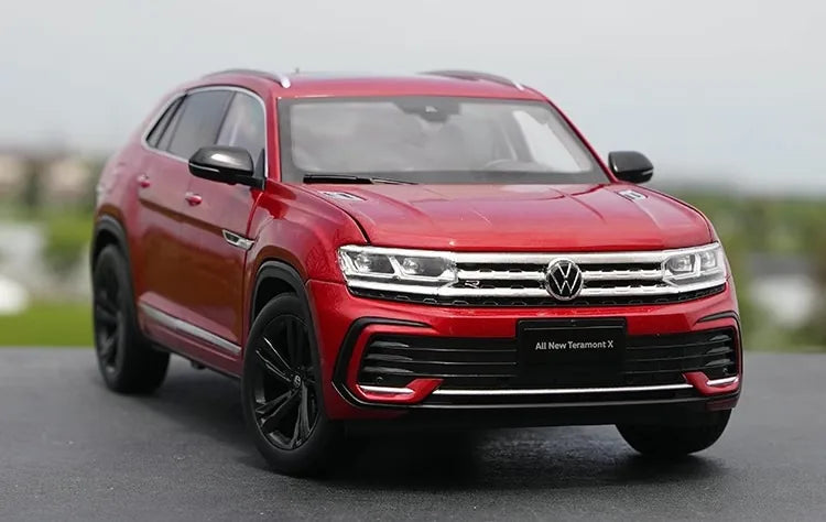 [OEM] 1:18 Volkswagen 2021 Atlas Teramont X rosso modellino di auto Die-Cast