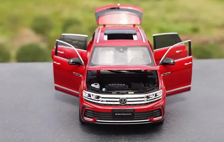 [OEM] 1:18 Volkswagen 2021 Atlas Teramont X rosso modellino di auto Die-Cast