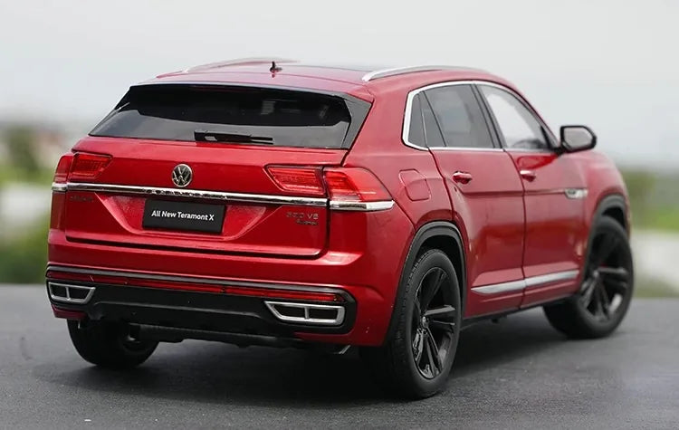 [OEM] 1:18 Volkswagen 2021 Atlas Teramont X rosso modellino di auto Die-Cast