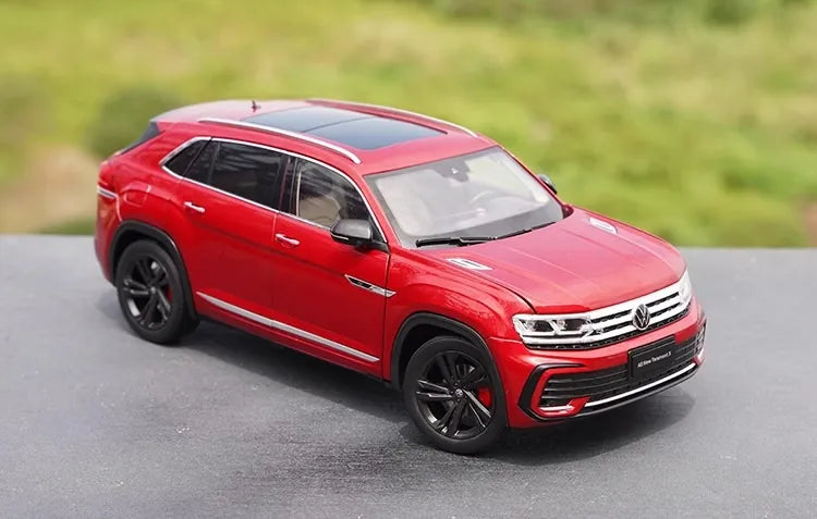 [OEM] 1:18 Volkswagen 2021 Atlas Teramont X rosso modellino di auto Die-Cast