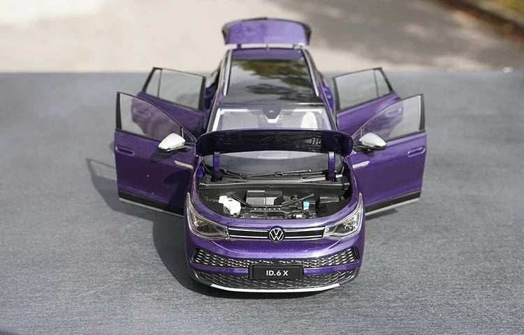 [OEM] 1:18 Volkswagen 2021 ID.6 X Purple Model Car Die-Cast