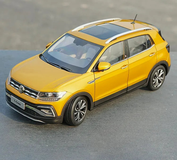 [OEM] 1:18 Volkswagen 2021 T-Cross Yellow Model Car Die-Cast