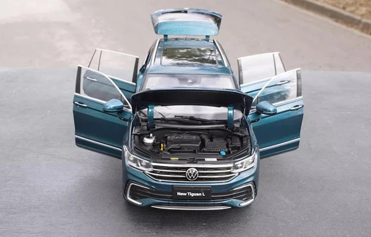 [OEM] 1:18 Volkswagen 2022 Tiguan L bleu voiture miniature Die-Cast