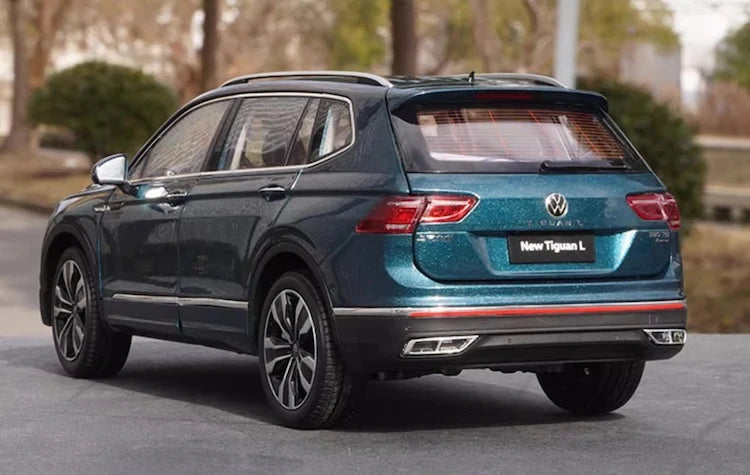 [OEM] 1:18 Volkswagen 2022 Tiguan L bleu voiture miniature Die-Cast