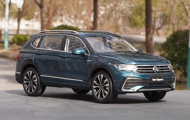 [OEM] 1:18 Volkswagen 2022 Tiguan L bleu voiture miniature Die-Cast