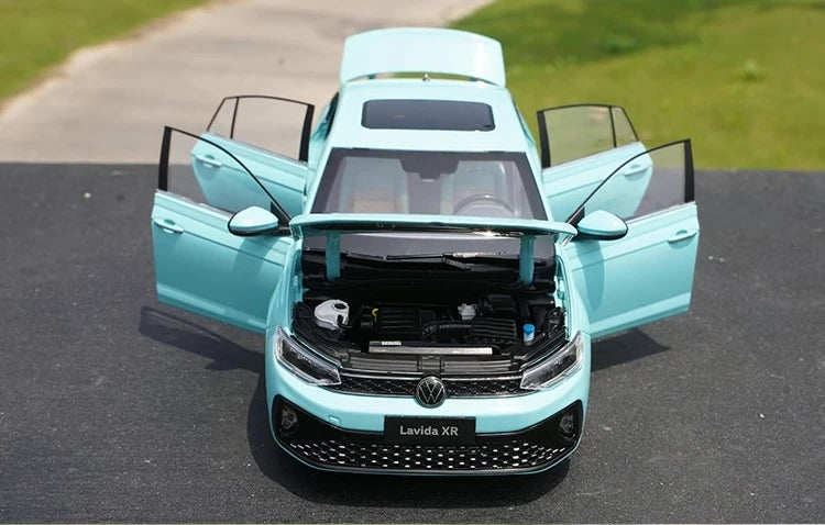 [OEM] 1:18 Volkswagen 2023 Lavida XR Cyan voiture miniature Die-Cast