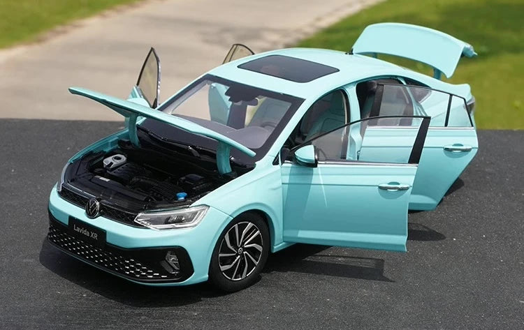 [OEM] 1:18 Volkswagen 2023 Lavida XR Cyan voiture miniature Die-Cast