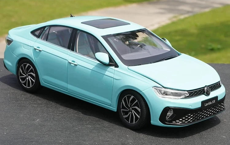 [OEM] 1:18 Volkswagen 2023 Lavida XR Cyan Model Car Die-Cast