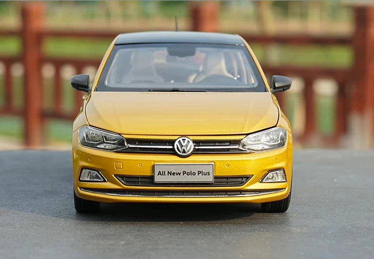 [OEM] 1:18 Volkswagen 2023 Polo Yellow Model Car Die-Cast