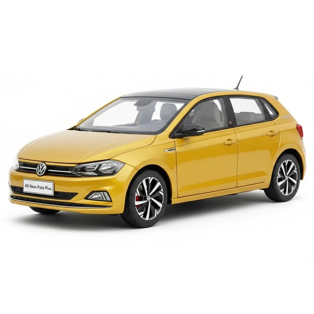 [OEM] 1:18 Volkswagen 2023 Polo Yellow Model Car Die-Cast