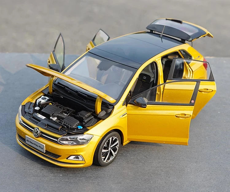 [OEM] 1:18 Volkswagen 2023 Polo Yellow Model Car Die-Cast