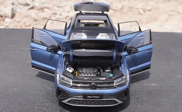 [OEM] 1:18 Volkswagen 2023 Taos Tharu bleu voiture miniature Die-Cast