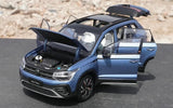 [OEM] 1:18 Volkswagen 2023 Taos Tharu bleu voiture miniature Die-Cast