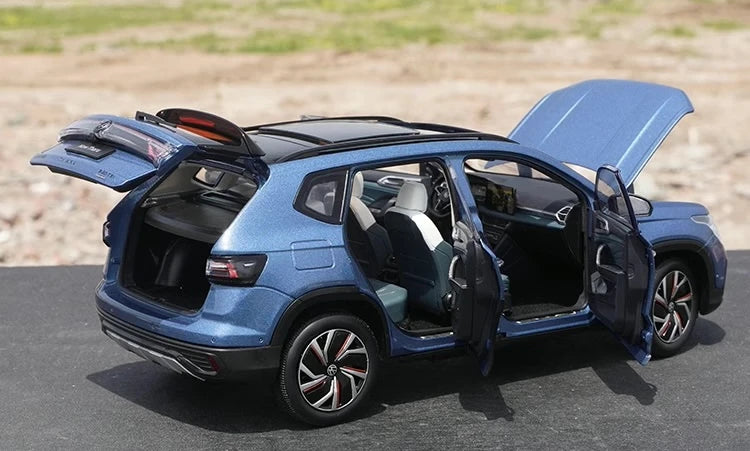[OEM] 1:18 Volkswagen 2023 Taos Tharu Blue Model Car Die-Cast