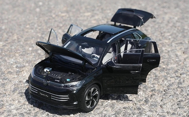 [OEM] 1:18 Volkswagen 2024 Tiguan L Black Model Car Die-Cast