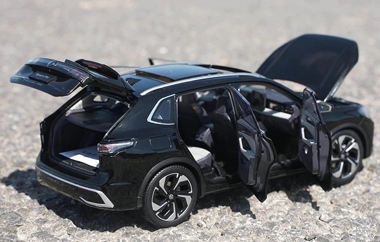 [OEM] 1:18 Volkswagen 2024 Tiguan L Black Model Car Die-Cast