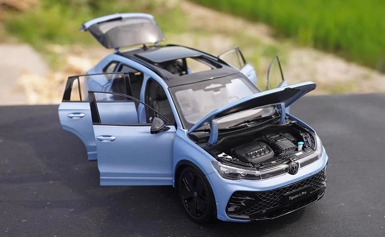 [OEM] 1:18 Volkswagen 2024 Tiguan L Blue Model Car Die-Cast