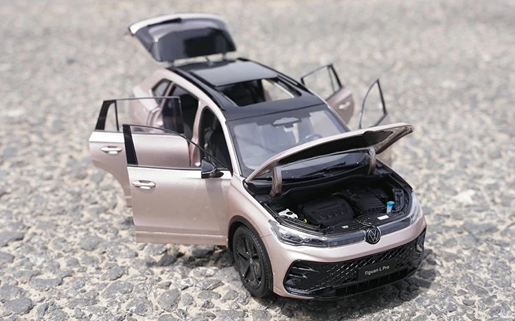 [OEM] 1:18 Volkswagen 2024 Tiguan L Pink Model Car Die-Cast