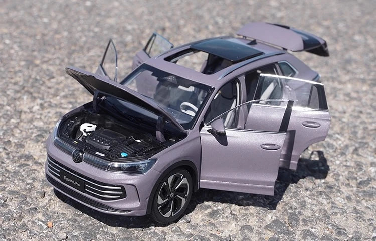 [OEM] 1:18 Volkswagen 2024 Tiguan L Purple Model Car Die-Cast
