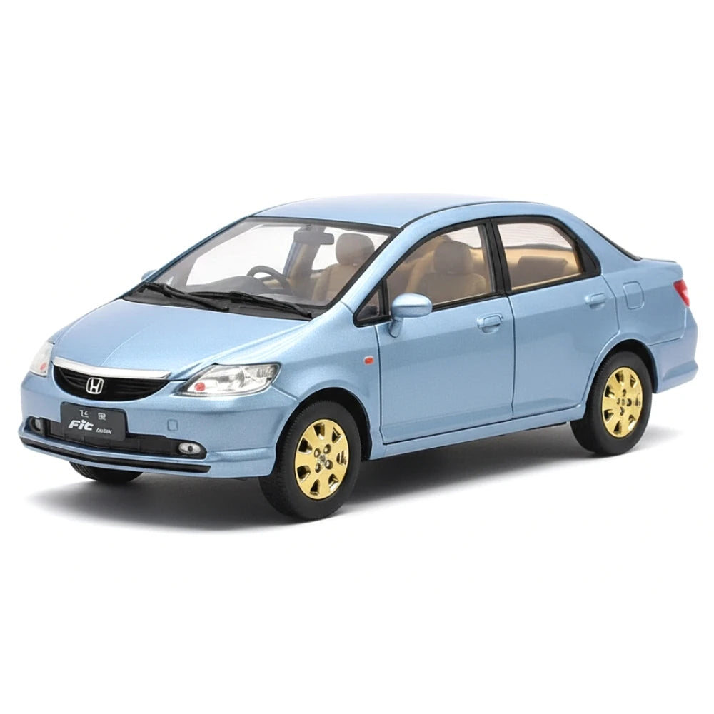 [OEM] 1:24 Honda 2003 Fit Saloon blu modellino di auto Die-Cast