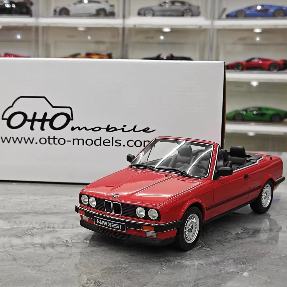 [OTTO] 1:18 BMW 1986 E30 325i Convertible Red Model Car Resin