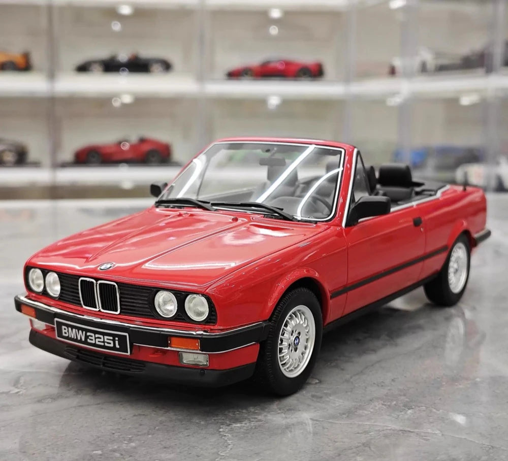 [OTTO] 1:18 BMW 1986 E30 325i Convertible Red Model Car Resin