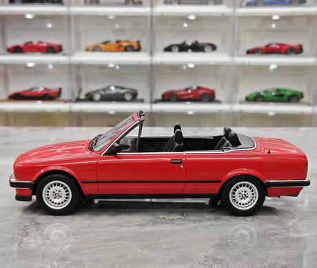 [OTTO] 1:18 BMW 1986 E30 325i Convertible punainen pienoismalli Hartsi