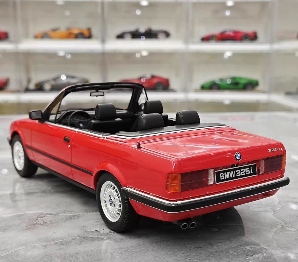 [OTTO] 1:18 BMW 1986 E30 325i Convertible Red Model Car Resin