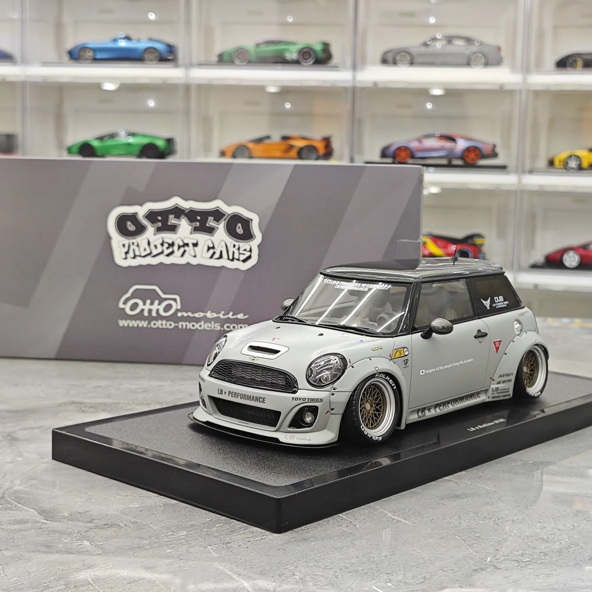 OTTO BMW Mini 2015 Cooper R56 LB-Works LB Nation Matte Grey 1:18 – 수집용 레진 모델 레진