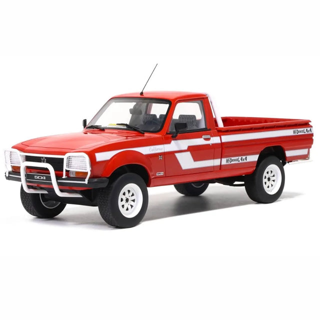 [OTTO] 1:18 Peugeot 1980 504 pick-up rosso modellino di auto resina
