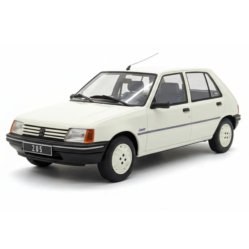 [OTTO] 1:18 Peugeot 1988 205 Junior Blanc Meije Model Car Resin