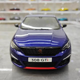 [OTTO] 1:18 Peugeot 2015 308 GTi 270 Blue & Black Model Car Resin