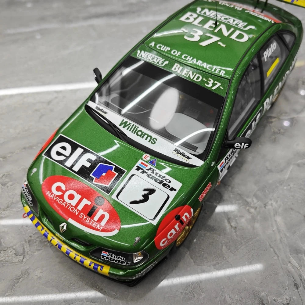 [OTTO] 1:18 Renault 1998 Laguna BTCC J.Plato #3 modellino di auto resina / Closed Body