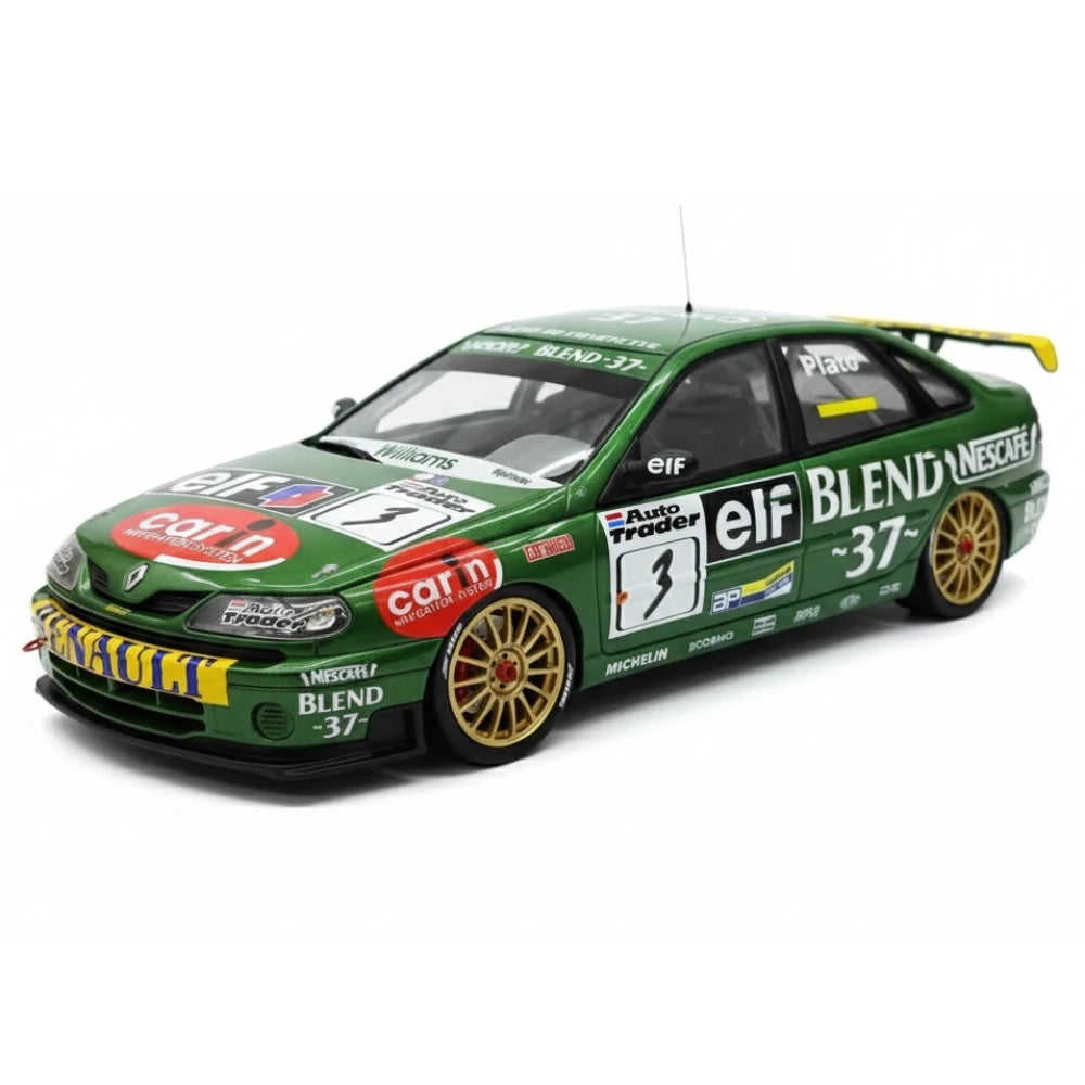 [OTTO] 1:18 Renault 1998 Laguna BTCC J.Plato #3 modellino di auto resina / Closed Body