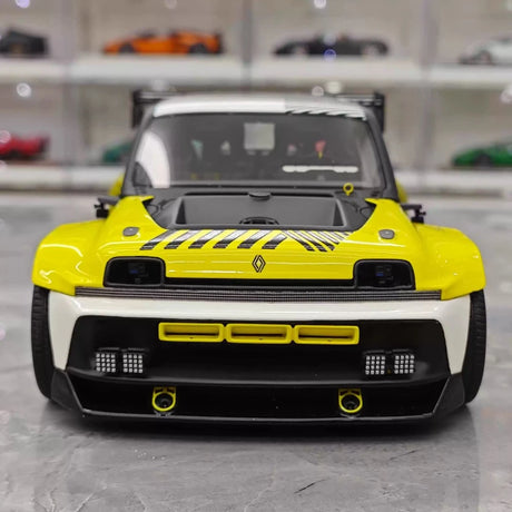 OTTO Renault 2025 5 Turbo 3E Amarelo 1:18 – Resina de Modelo de Resina de Coleção