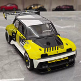 OTTO Renault 2025 5 Turbo 3E Amarelo 1:18 – Resina de Modelo de Resina de Coleção