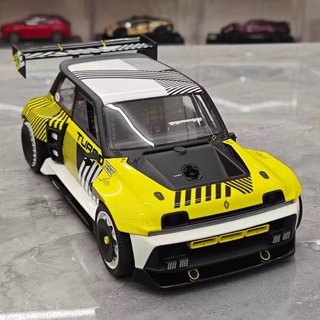 OTTO Renault 2025 5 Turbo 3E Amarelo 1:18 – Resina de Modelo de Resina de Coleção
