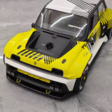 OTTO Renault 2025 5 Turbo 3E Amarelo 1:18 – Resina de Modelo de Resina de Coleção