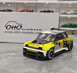 OTTO Renault 2025 5 Turbo 3E Amarelo 1:18 – Resina de Modelo de Resina de Coleção